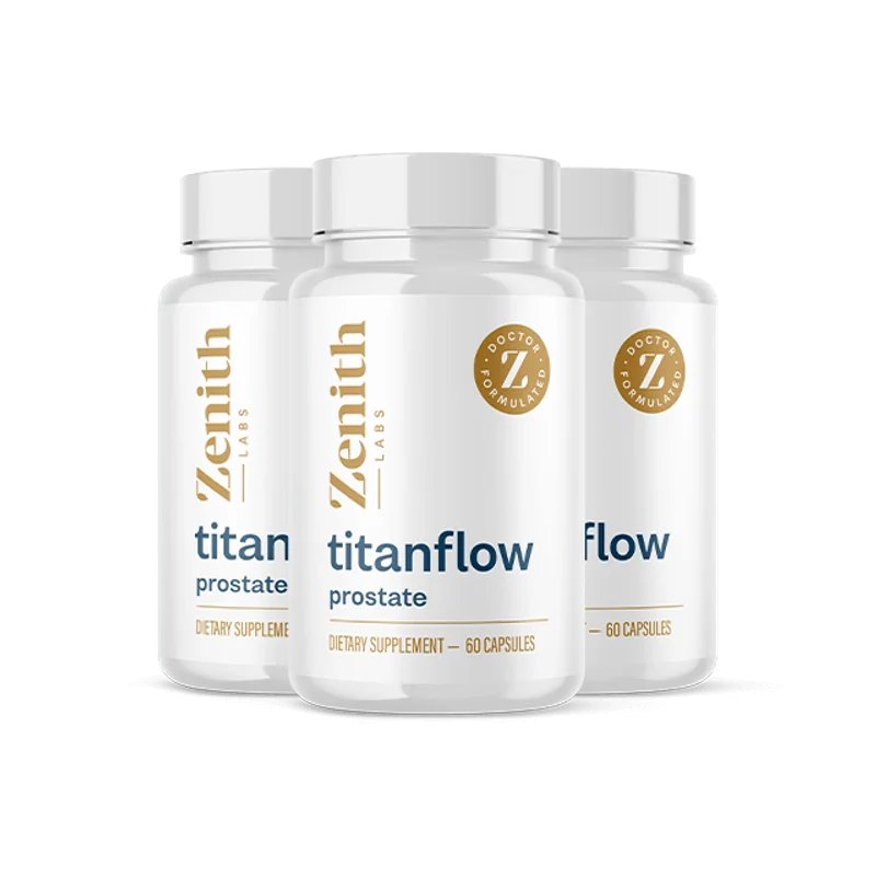 TitanFlow Natural Men's Wellness Formula — 3 Bottle / 90 Day Pack